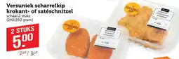 Coop Versuniek scharrelkip krokant of satéschnitzel aanbieding