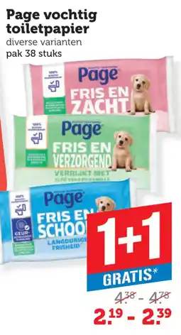 Coop Page vochtig toiletpapier aanbieding