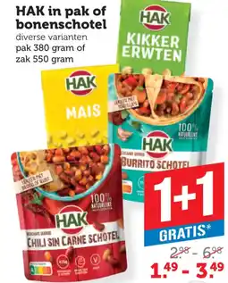 Coop HAK in pak of bonenschotel aanbieding