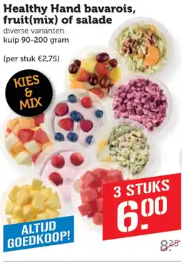 Coop Healthy hand bavarois, fruit mix of salade aanbieding