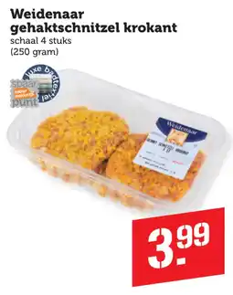 Coop Weidenaar gehaktschnitzel krokant aanbieding