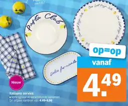 Albert Heijn Italiaans servies aanbieding