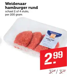 Coop Weidenaar hamburger rund aanbieding