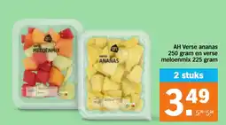 Albert Heijn AH Verse ananas en verse meloenmix aanbieding
