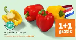 Albert Heijn AH Paprika rood en geel aanbieding