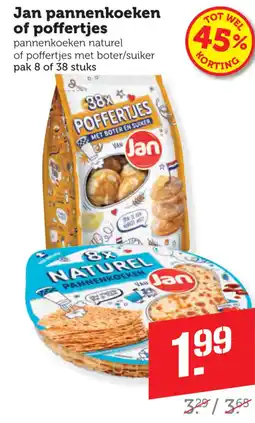 Coop Jan pannenkoeken of poffertjes aanbieding