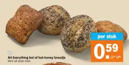 Albert Heijn AH Everything bol of hot-honey broodje aanbieding