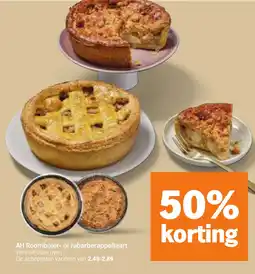Albert Heijn AH Roomboter of rabarberappeltaart aanbieding