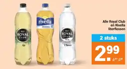 Albert Heijn Alle Royal Club en Rivella literflessen aanbieding