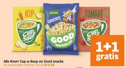 Albert Heijn Alle Knorr Cup-a-Soup en Good snacks aanbieding