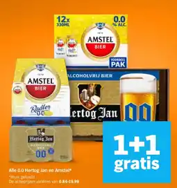 Albert Heijn Alle 0.0 Hertog Jan en Amstel aanbieding