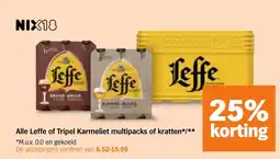 Albert Heijn Alle Leffe of Tripel Karmeliet multipacks of kratten aanbieding