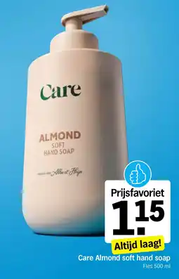 Albert Heijn Care Almond soft hand soap aanbieding