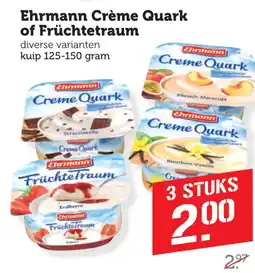 Coop Ehrmann crème quark of früchtetraum aanbieding
