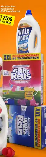 Albert Heijn Alle Witte Reus wasmiddelen aanbieding