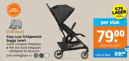 Albert Heijn Deryan Easy Luxe lichtgewicht buggy zwart aanbieding