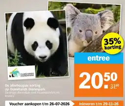 Albert Heijn Alle Ouwehands Dierenpark aanbieding