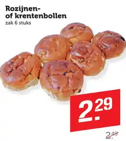 Coop Rozijnen of krentenbollen aanbieding