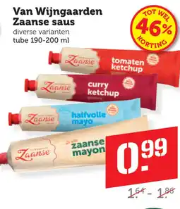 Coop Van wijngaarden zaanse saus aanbieding