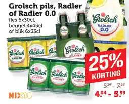 Coop Grolsch pils, radler of radler 0.0 aanbieding
