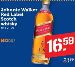 Coop Johnnie walker red label scotch whisky aanbieding