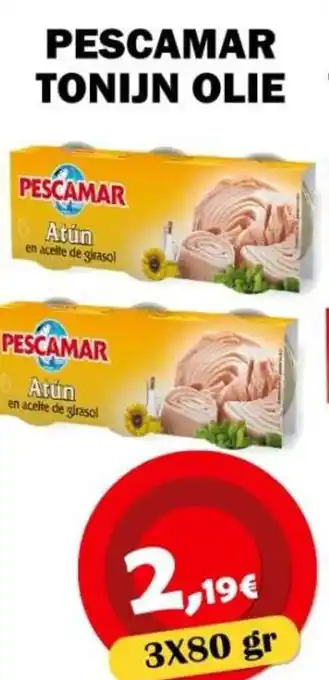 Avantage Supermarkt Pescamar tonijn olie aanbieding