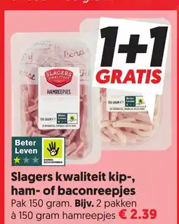 Dekamarkt Slagers kwaliteit kip, ham of baconreepjes aanbieding