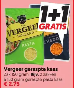 Dekamarkt Vergeer geraspte kaas aanbieding