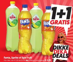 Dekamarkt Fanta, Sprite of Spa Fruit aanbieding