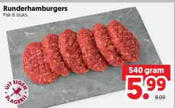Dekamarkt Runderhamburgers aanbieding
