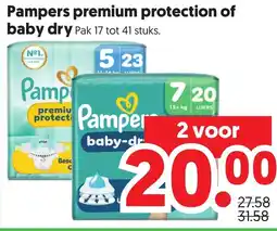 Dekamarkt Pampers premium protection of baby dry aanbieding