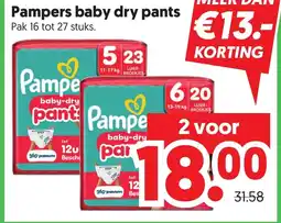 Dekamarkt Pampers baby dry pants aanbieding