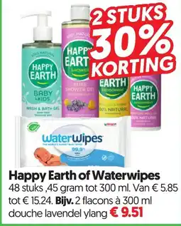 Dekamarkt Happy Earth of Waterwipes aanbieding