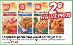 Dekamarkt Koopmans pannenkoeken of poffertjes mix aanbieding
