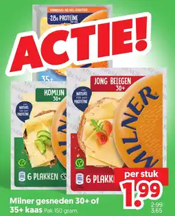 Dekamarkt Milner gesneden 30+ of 35+ kaas aanbieding
