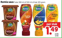 Dekamarkt Remia saus aanbieding