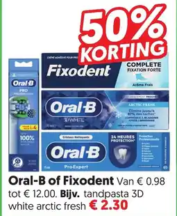 Dekamarkt Oral-B of Fixodent aanbieding