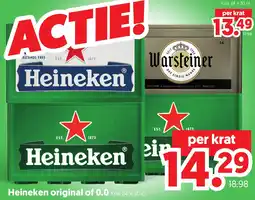 Dekamarkt Heineken original of 0.0 aanbieding