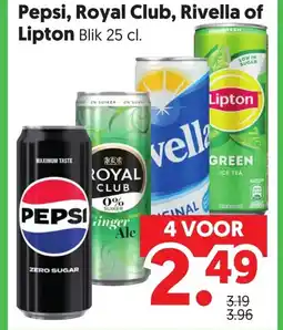 Dekamarkt Pepsi, royal club, rivella of lipton aanbieding