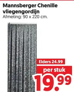 Dekamarkt Mannsberger chenille vliegengordijn aanbieding