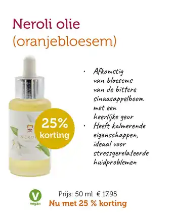 De Rode Pilaren Neroli olie (oranjebloesem) aanbieding