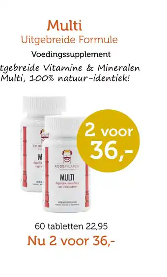 De Rode Pilaren Multi Uitgebreide Formule aanbieding