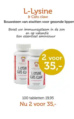 De Rode Pilaren L-Lysine & Cats claw aanbieding