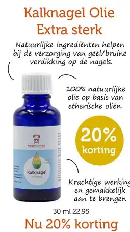 De Rode Pilaren Kalknagel Olie Extra sterk aanbieding