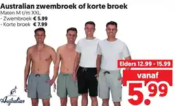 Dekamarkt Australian zwembroek of korte broek aanbieding