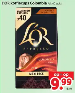 Dekamarkt L'OR koffiecups Colombia aanbieding