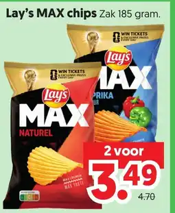 Dekamarkt Lay's MAX chips aanbieding