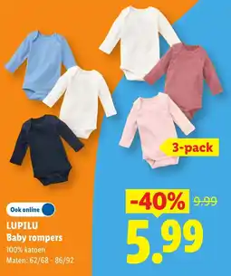 Lidl Lupilu Baby rompers aanbieding