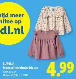 Lidl Lupilu Mousseline kinder blouse aanbieding