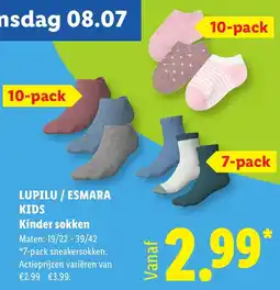 Lidl Lupilu / Esmara Kids Kinder sokken aanbieding